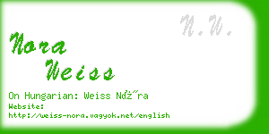 nora weiss business card